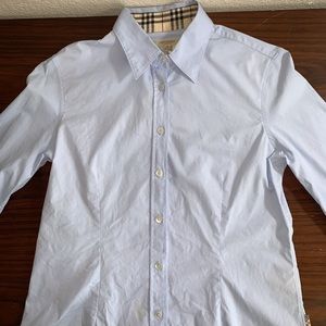 Burberry button down blue shirt (size- M)